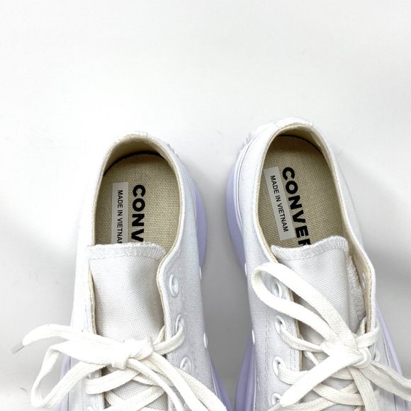 Converse Women's Size RUN STAR HIKE OX White Canvas Platform Low Sneaker 571869C - Picture 7 of 9